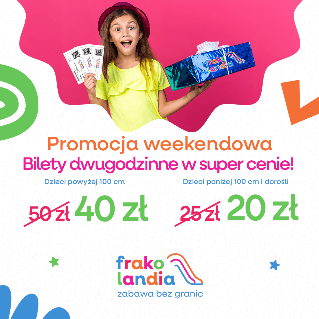 Promocja weekendowa - bilety dwugodzinne w super cenie!